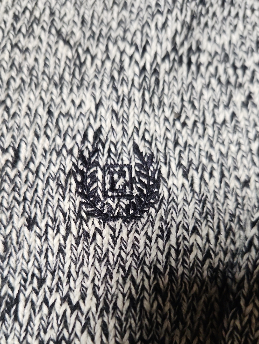 Chaps Gray Marled Sweater with Brown Elbow Patches - Picture 5 of 12